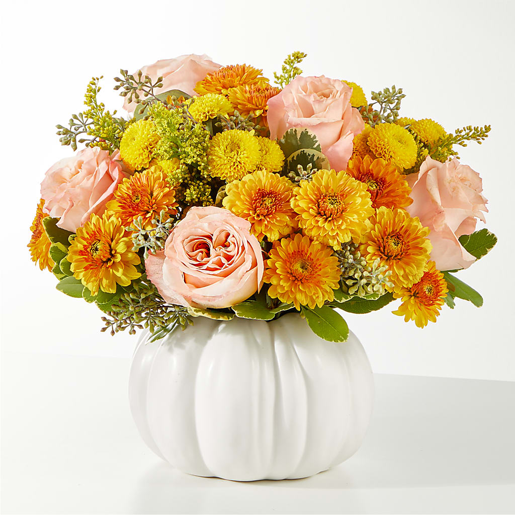 Peachy Pumpkin – GOOSEBERRIES FLOWER SHOP BY BERKOT'S, Twin Lakes WI