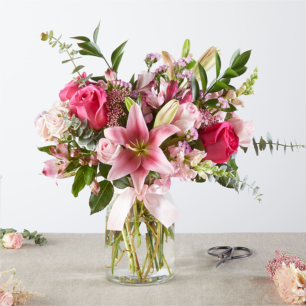 Pink Ribbon - A Florist Original – GOOSEBERRIES FLOWER SHOP BY BERKOT'S, Twin Lakes WI