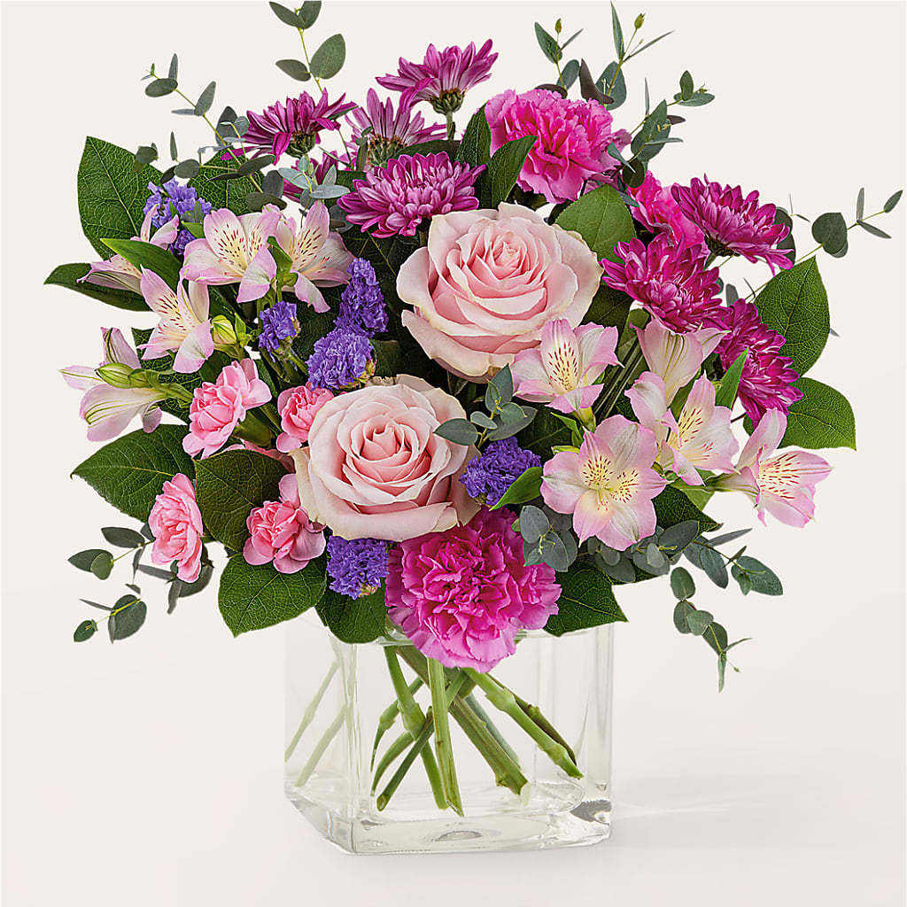 Rosy Radiance Bouquet – GOOSEBERRIES FLOWER SHOP BY BERKOT'S, Twin Lakes WI