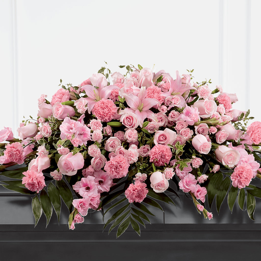 Garden of Comfort Casket Spray (Standard) – GOOSEBERRIES FLOWER SHOP BY BERKOT'S, Twin Lakes WI
