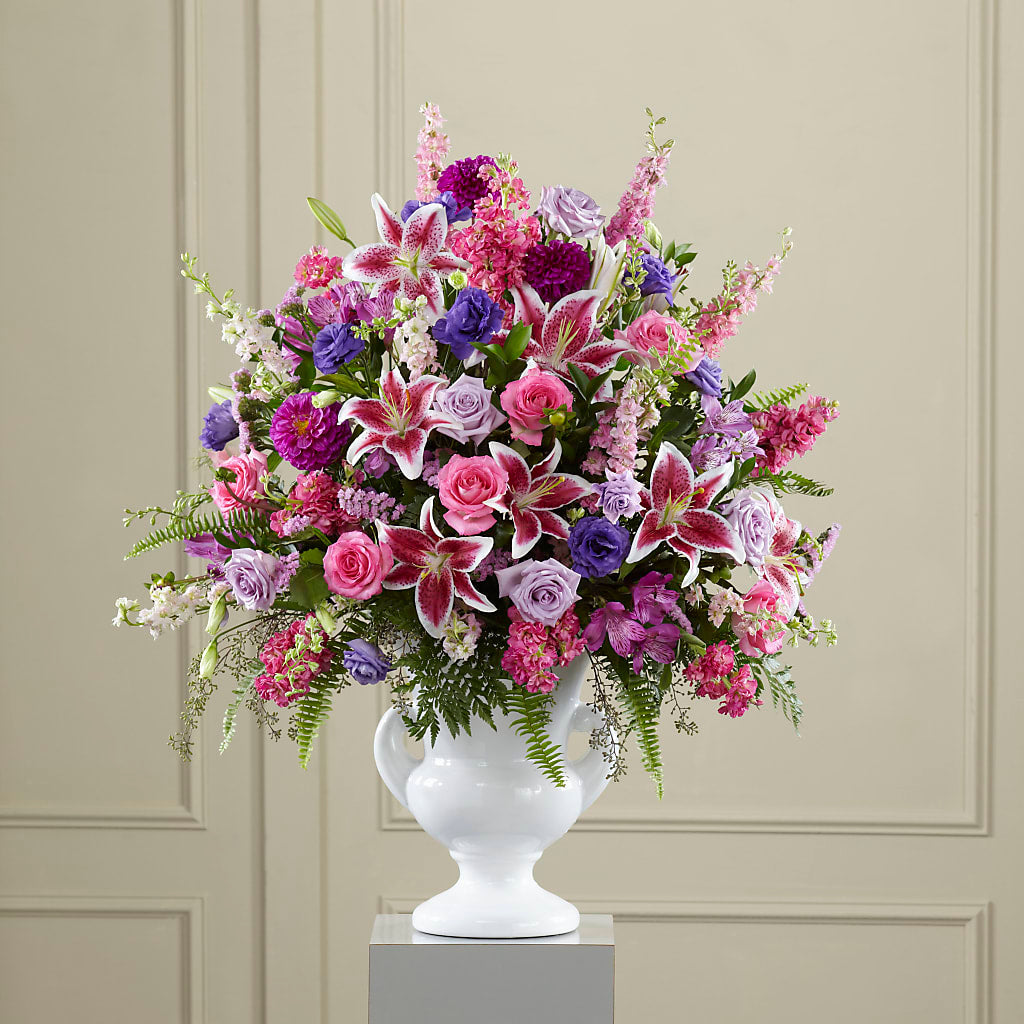 Peaceful Tribute Arrangement – GOOSEBERRIES FLOWER SHOP BY BERKOT'S, Twin Lakes WI