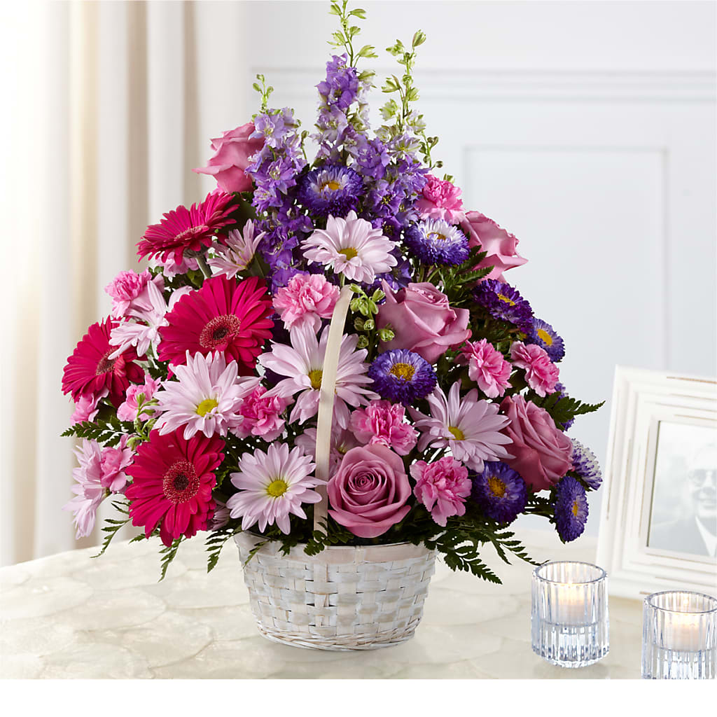 Pastel Peace Basket – GOOSEBERRIES FLOWER SHOP BY BERKOT'S, Twin Lakes WI
