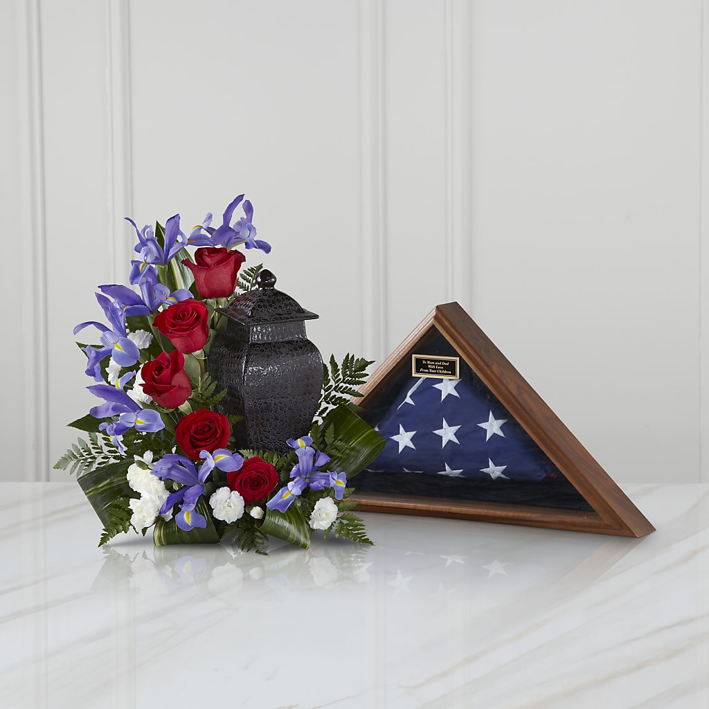 Patriotic Tribute Arrangement – GOOSEBERRIES FLOWER SHOP BY BERKOT'S, Twin Lakes WI