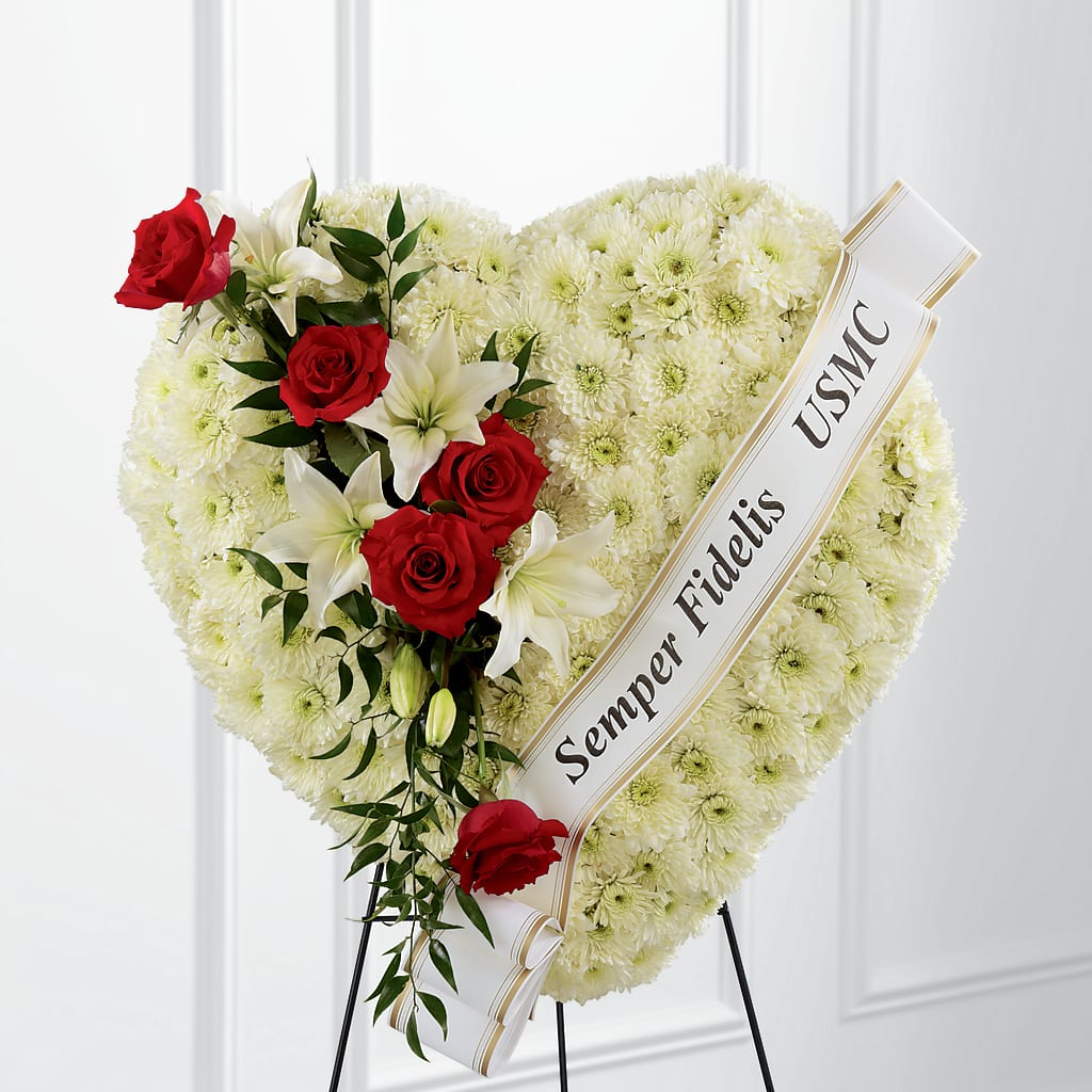 Heartfelt Hero Standing Heart – GOOSEBERRIES FLOWER SHOP BY BERKOT'S, Twin Lakes WI