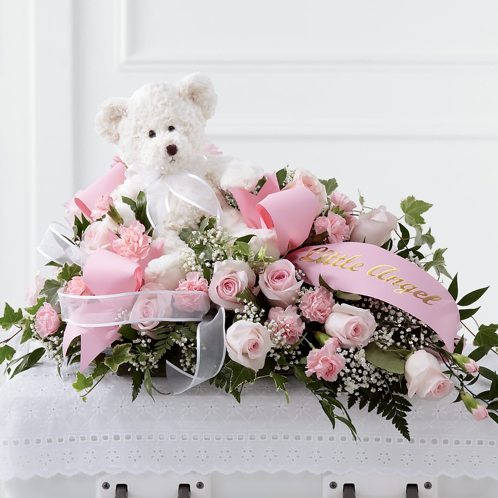Touch of Sympathy Casket Spray – GOOSEBERRIES FLOWER SHOP BY BERKOT'S, Twin Lakes WI