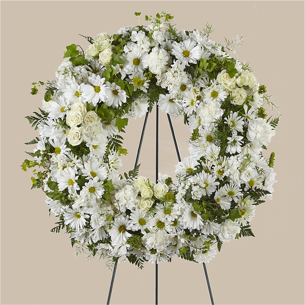 Faithful Wishes Wreath – GOOSEBERRIES FLOWER SHOP BY BERKOT'S, Twin Lakes WI