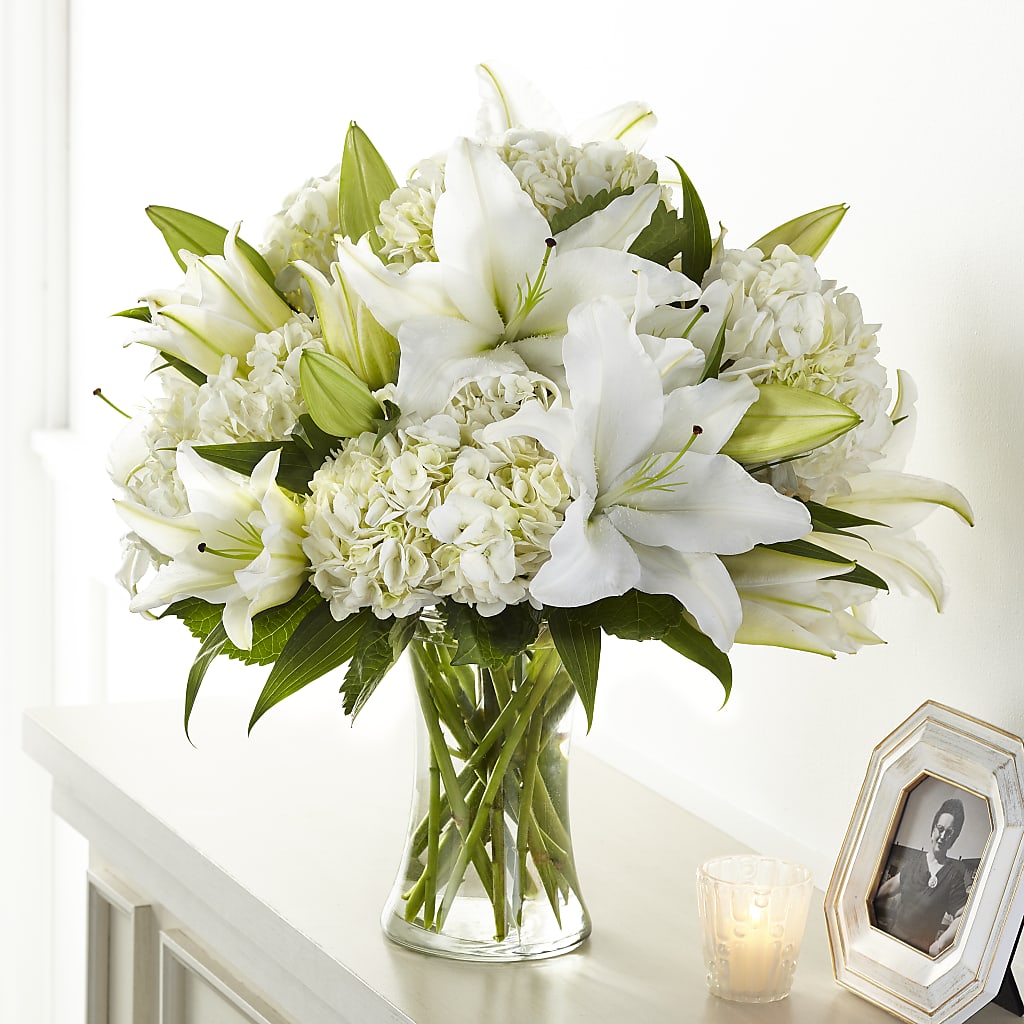 Compassionate Lily Bouquet – GOOSEBERRIES FLOWER SHOP BY BERKOT'S, Twin Lakes WI