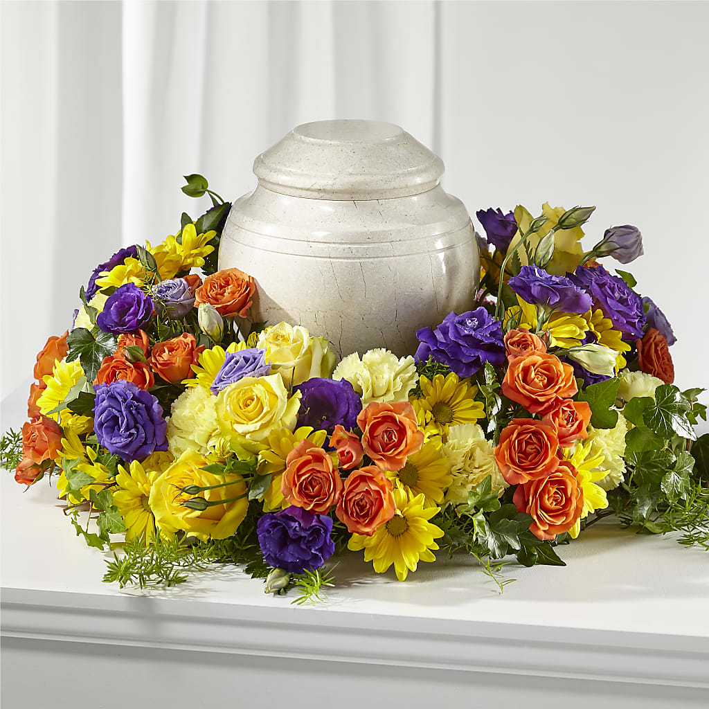 Blossoms of Remembrance Cremation Adornment – GOOSEBERRIES FLOWER SHOP BY BERKOT'S, Twin Lakes WI