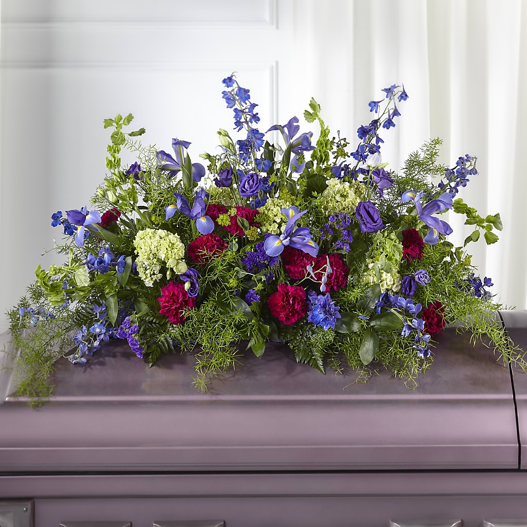 Always Treasured Casket Spray – GOOSEBERRIES FLOWER SHOP BY BERKOT'S, Twin Lakes WI