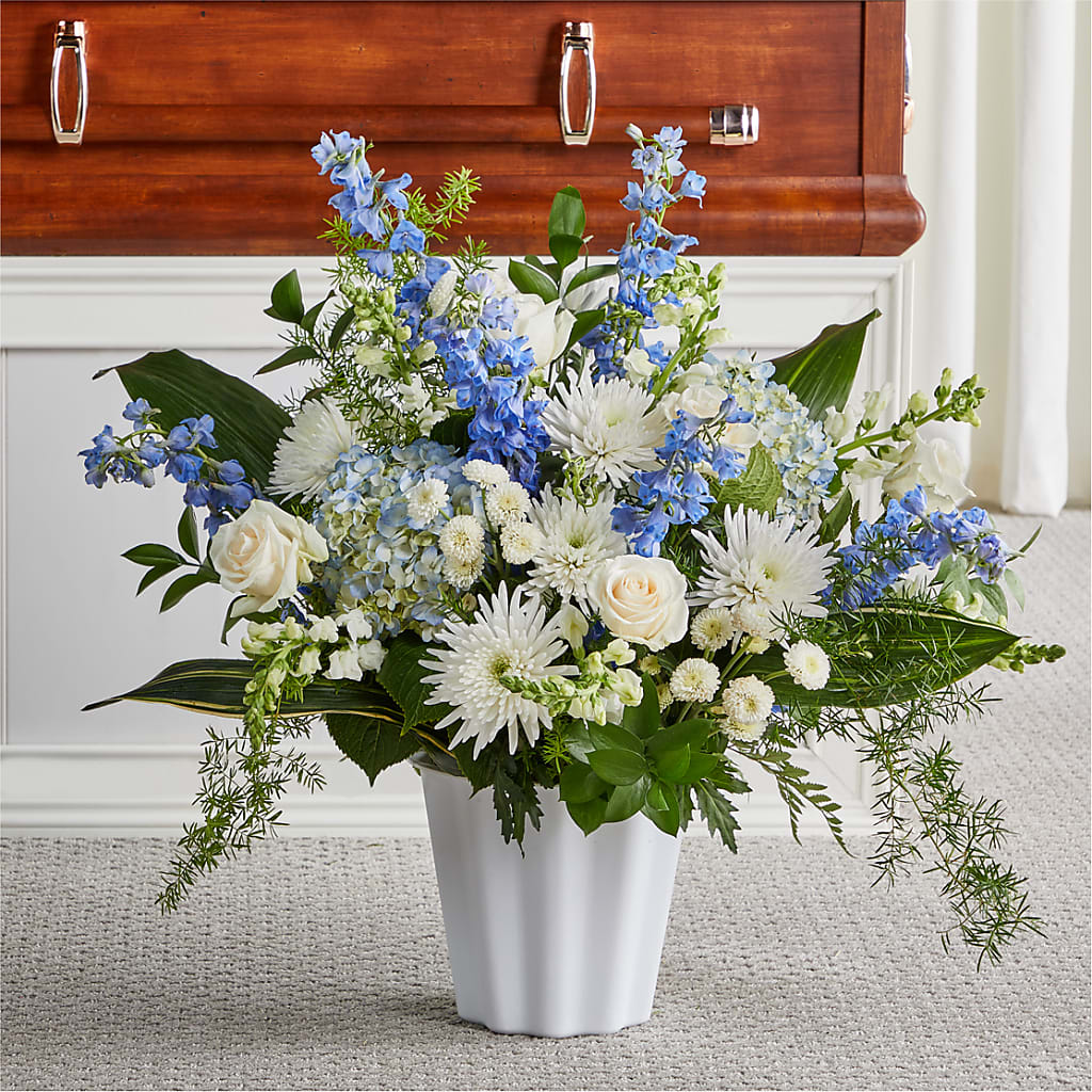 Everlasting Memories Floor Basket – GOOSEBERRIES FLOWER SHOP BY BERKOT'S, Twin Lakes WI