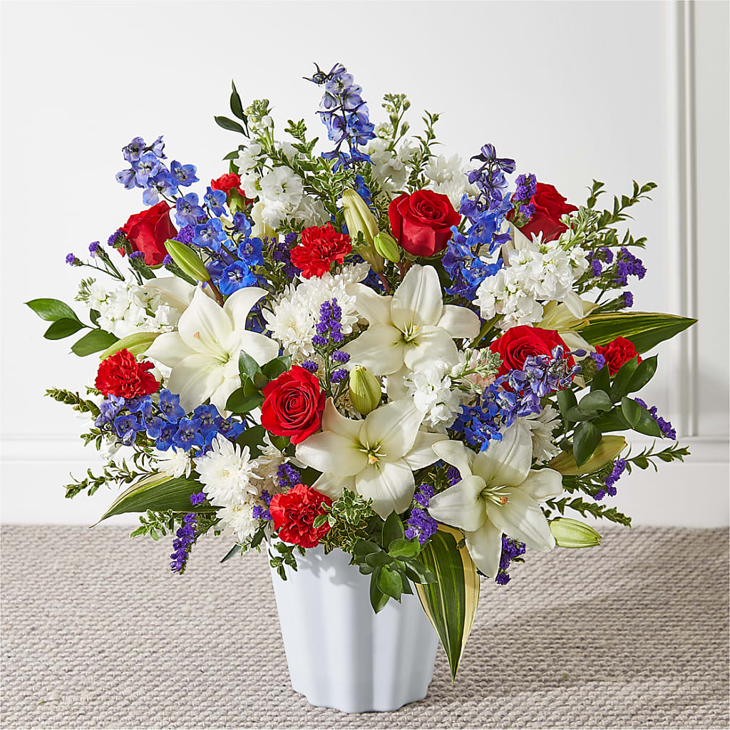 Consoled Floor Basket – GOOSEBERRIES FLOWER SHOP BY BERKOT'S, Twin Lakes WI