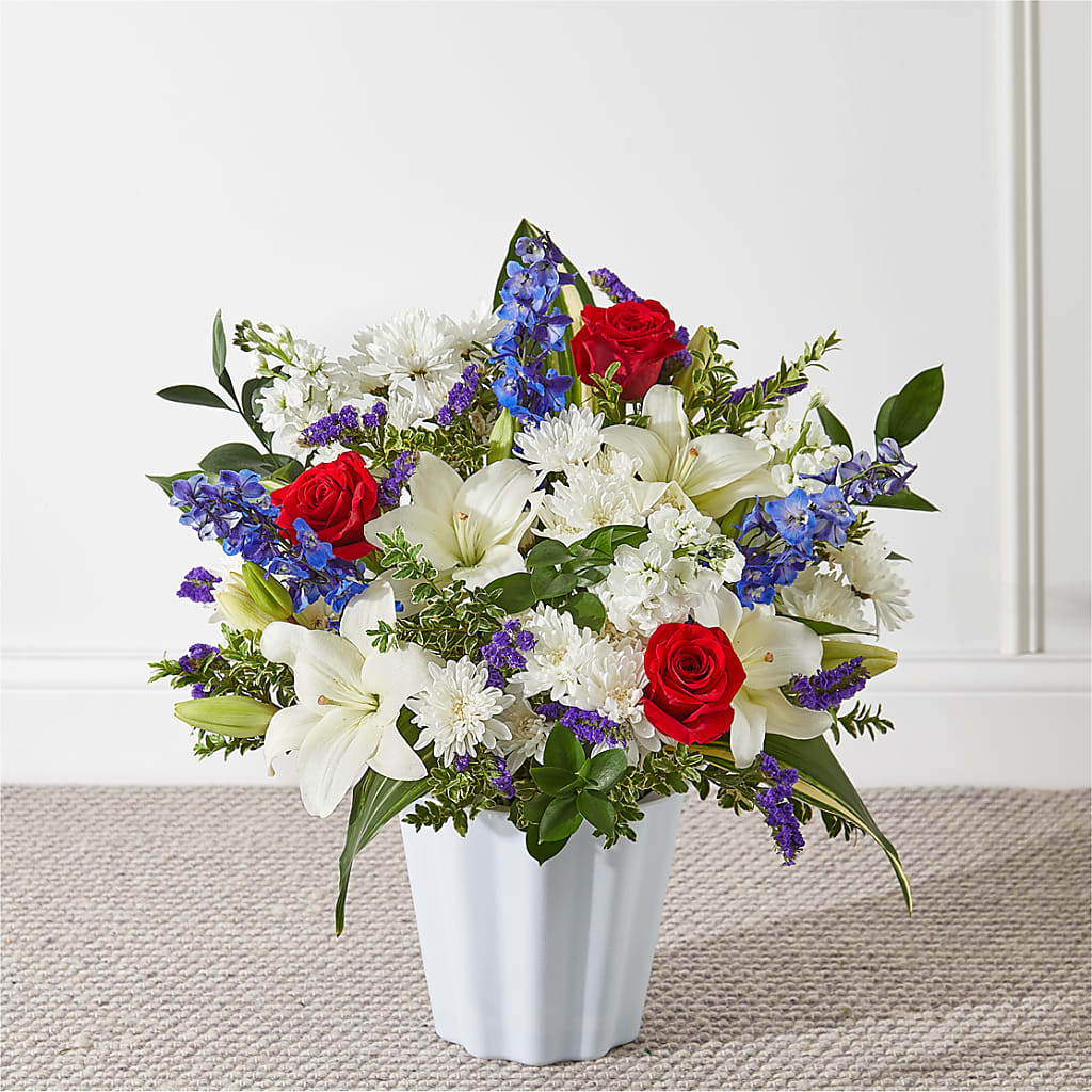 Consoled Floor Basket – GOOSEBERRIES FLOWER SHOP BY BERKOT'S, Twin Lakes WI