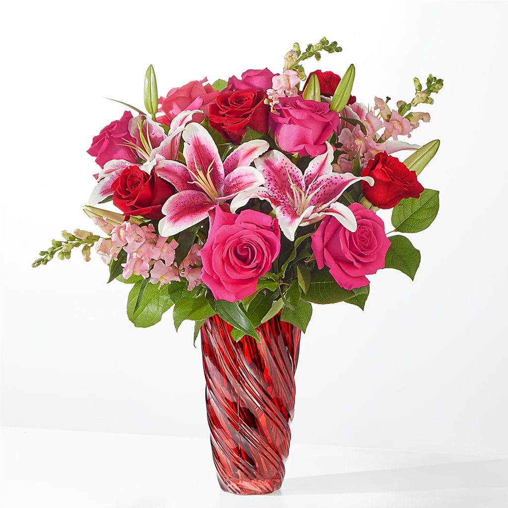 Always You Bouquet with Luxe Swirl Vase – GOOSEBERRIES FLOWER SHOP BY BERKOT'S, Twin Lakes WI