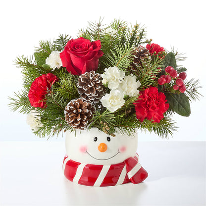 Jolly Snowman Bouquet – GOOSEBERRIES FLOWER SHOP BY BERKOT'S, Twin Lakes WI