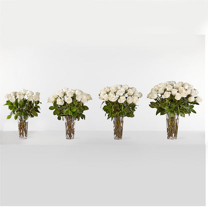 Long Stem White Rose Bouquet – GOOSEBERRIES FLOWER SHOP BY BERKOT'S, Twin Lakes WI