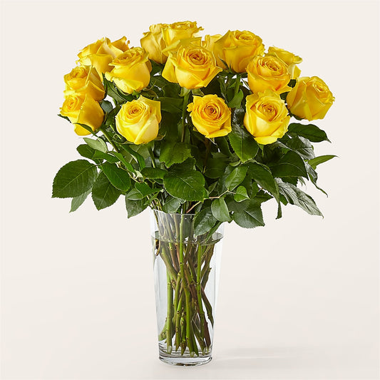 Long Stem Yellow Rose Bouquet – GOOSEBERRIES FLOWER SHOP BY BERKOT'S, Twin Lakes WI