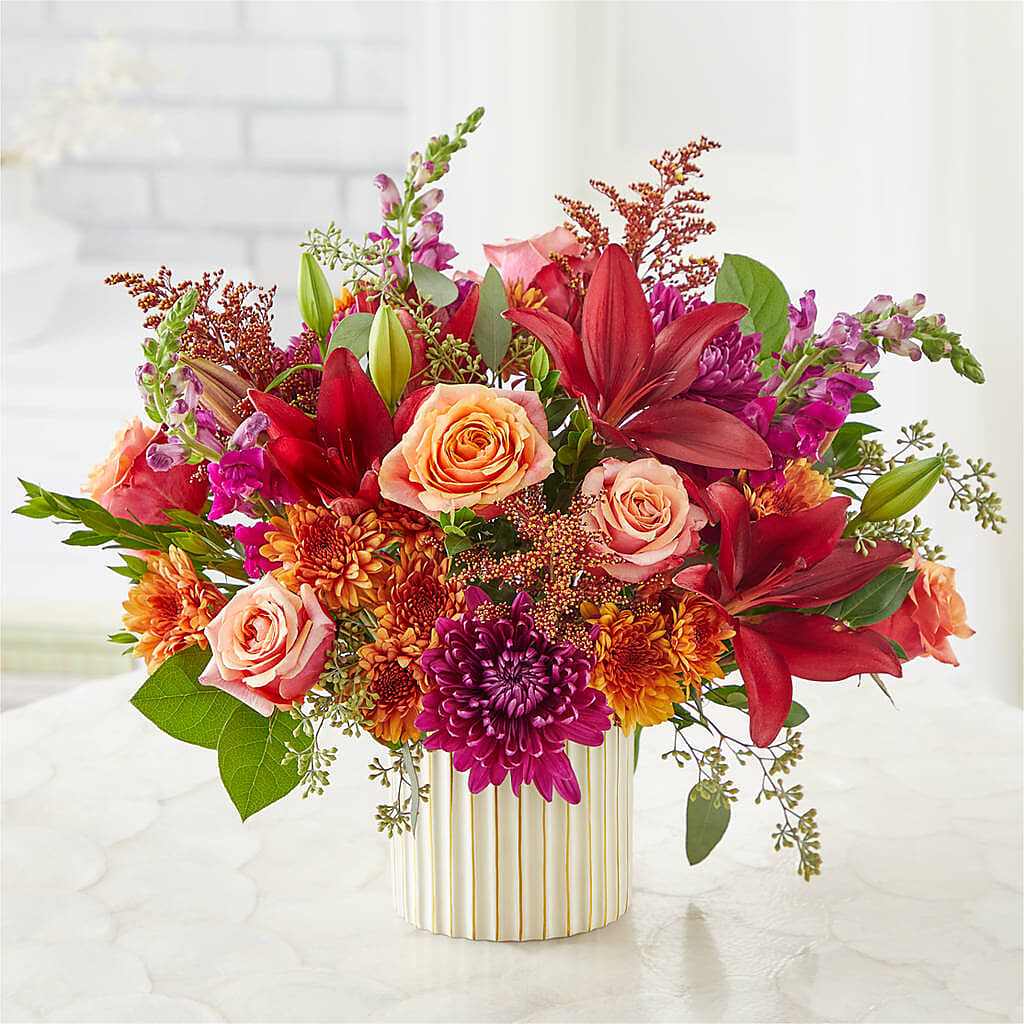 Burgundy Landscape Bouquet – GOOSEBERRIES FLOWER SHOP BY BERKOT'S, Twin Lakes WI