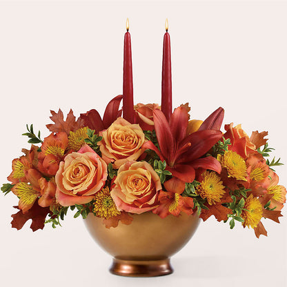 Harvest Table Centerpiece – GOOSEBERRIES FLOWER SHOP BY BERKOT'S, Twin Lakes WI