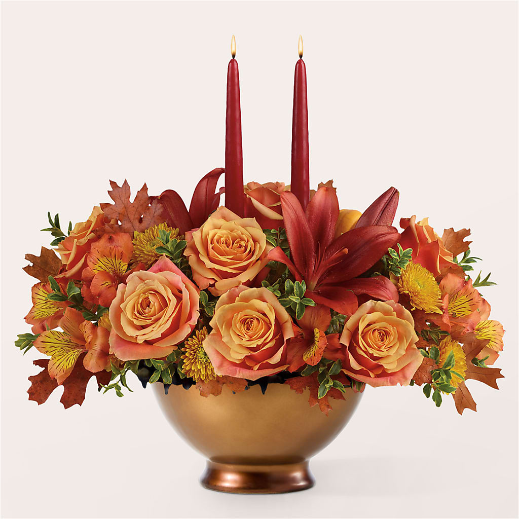 Harvest Table Centerpiece – GOOSEBERRIES FLOWER SHOP BY BERKOT'S, Twin Lakes WI