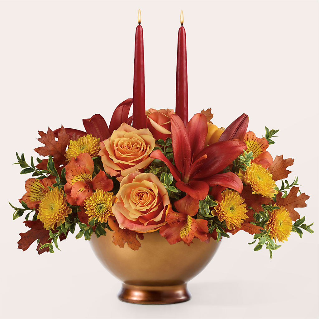 Harvest Table Centerpiece – GOOSEBERRIES FLOWER SHOP BY BERKOT'S, Twin Lakes WI
