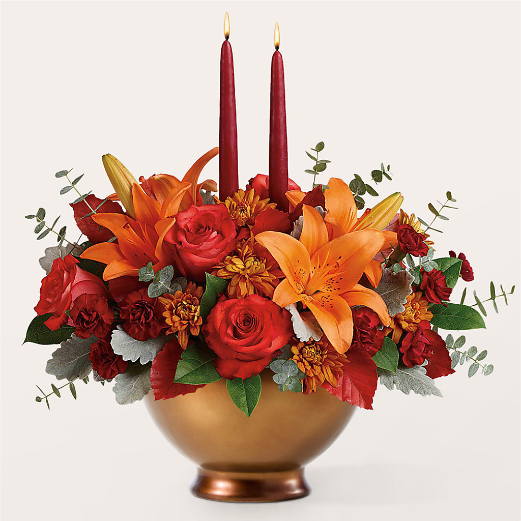 Fruits of Fall Centerpiece – GOOSEBERRIES FLOWER SHOP BY BERKOT'S, Twin Lakes WI