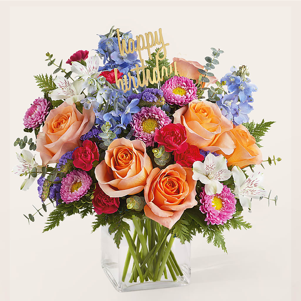 Birthday Bash Bouquet – GOOSEBERRIES FLOWER SHOP BY BERKOT'S, Twin Lakes WI