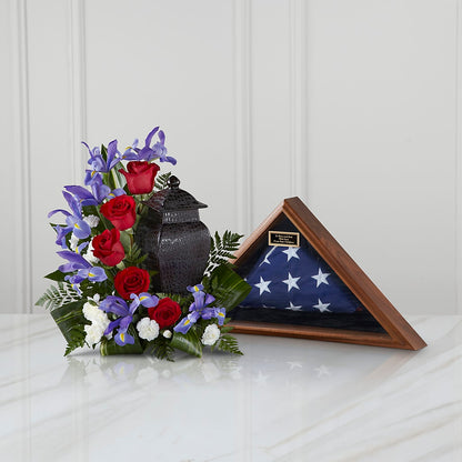 Patriotic Tribute Arrangement – GOOSEBERRIES FLOWER SHOP BY BERKOT'S, Twin Lakes WI