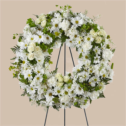 Faithful Wishes Wreath – GOOSEBERRIES FLOWER SHOP BY BERKOT'S, Twin Lakes WI