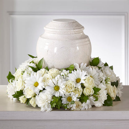 Ivory Gardens Cremation Adornment – GOOSEBERRIES FLOWER SHOP BY BERKOT'S, Twin Lakes WI