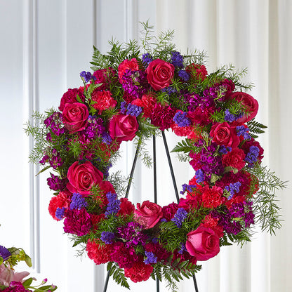 Calming Colors Wreath – GOOSEBERRIES FLOWER SHOP BY BERKOT'S, Twin Lakes WI
