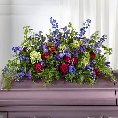 Always Treasured Casket Spray – GOOSEBERRIES FLOWER SHOP BY BERKOT'S, Twin Lakes WI