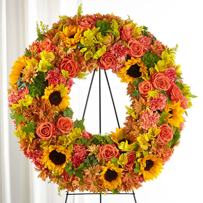 Autumnal Memories Wreath (Standard) – GOOSEBERRIES FLOWER SHOP BY BERKOT'S, Twin Lakes WI