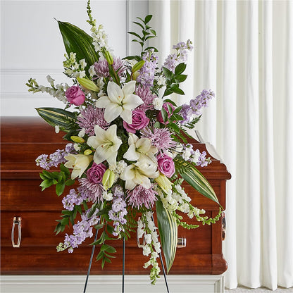 Grateful Hearts Standing Spray – GOOSEBERRIES FLOWER SHOP BY BERKOT'S, Twin Lakes WI
