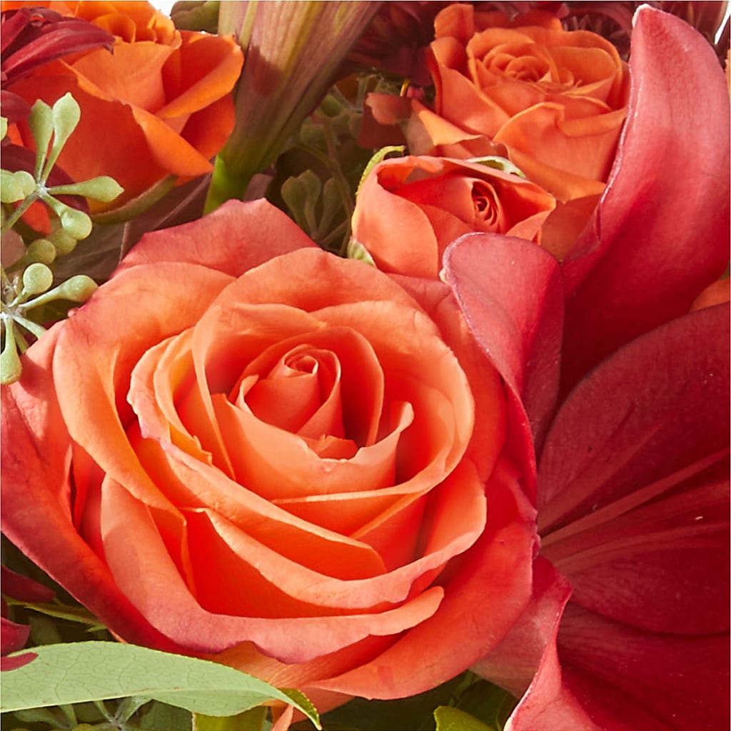 Crimson Leaves Bouquet – GOOSEBERRIES FLOWER SHOP BY BERKOT'S, Twin Lakes WI