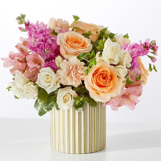 Paradise Bouquet with Ivory Vase – GOOSEBERRIES FLOWER SHOP BY BERKOT'S, Twin Lakes WI