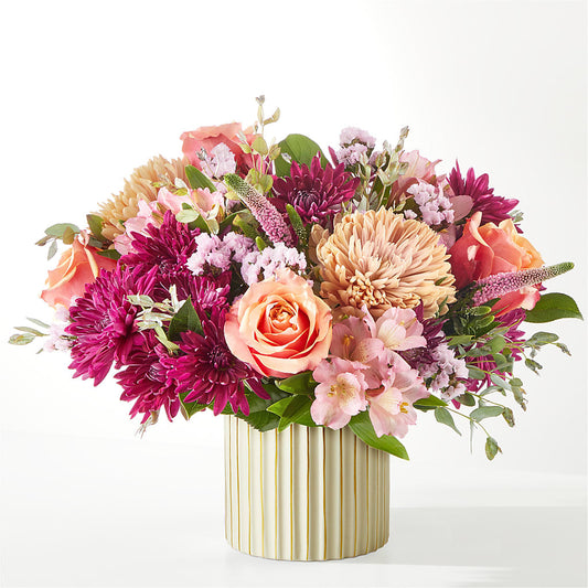 Berry Cobbler Bouquet with Ivory Vase – GOOSEBERRIES FLOWER SHOP BY BERKOT'S, Twin Lakes WI