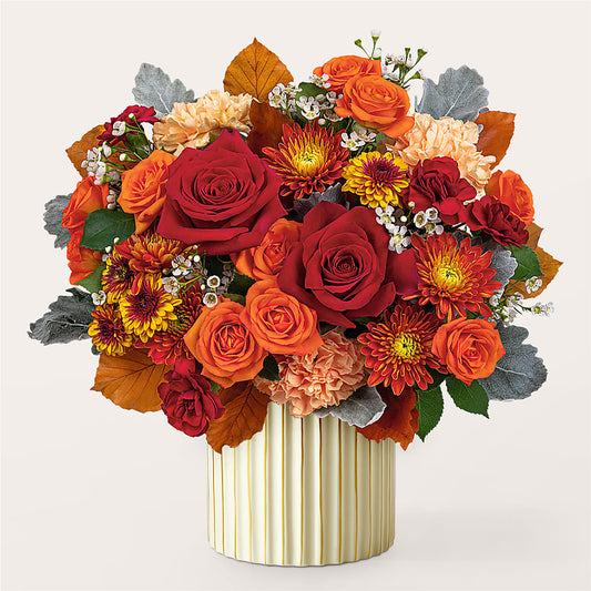 Merlot Bouquet with Ivory Vase – GOOSEBERRIES FLOWER SHOP BY BERKOT'S, Twin Lakes WI