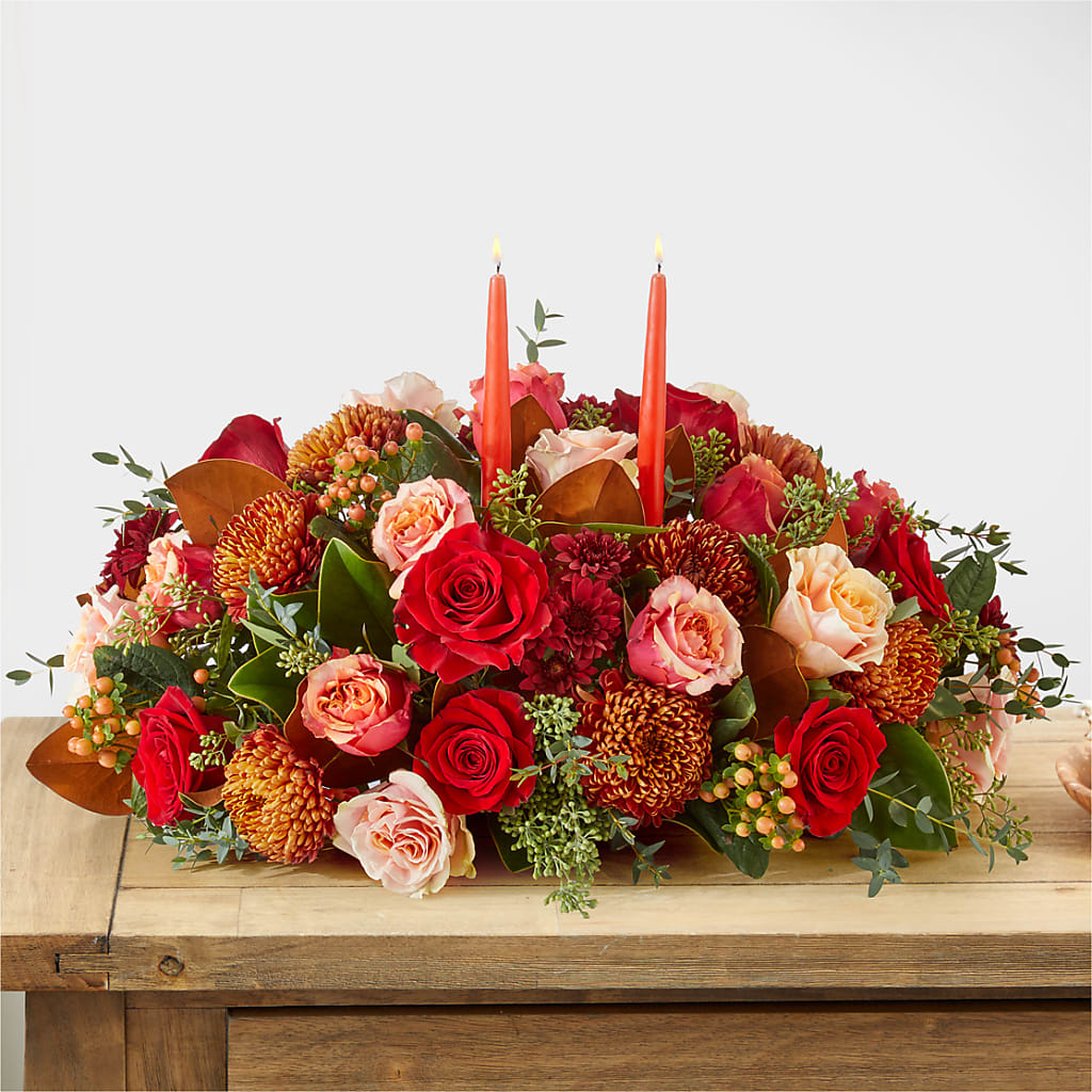 Gather Near Centerpiece – GOOSEBERRIES FLOWER SHOP BY BERKOT'S, Twin Lakes WI