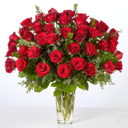 Forever Yours Fifty Stem Red Rose Bouquet – GOOSEBERRIES FLOWER SHOP BY BERKOT'S, Twin Lakes WI