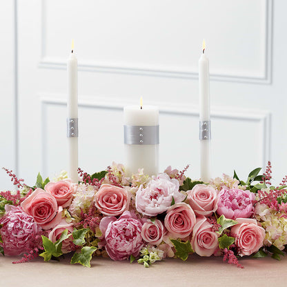 Worldwide Romance Unity Candle Arrangement – GOOSEBERRIES FLOWER SHOP BY BERKOT'S, Twin Lakes WI