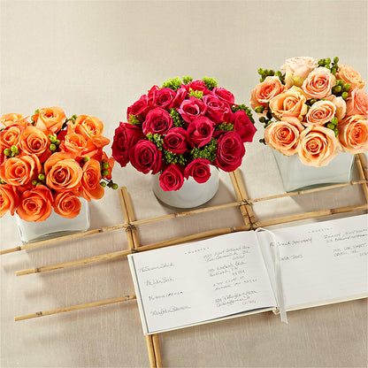 Dawn Rose Centerpiece – GOOSEBERRIES FLOWER SHOP BY BERKOT'S, Twin Lakes WI