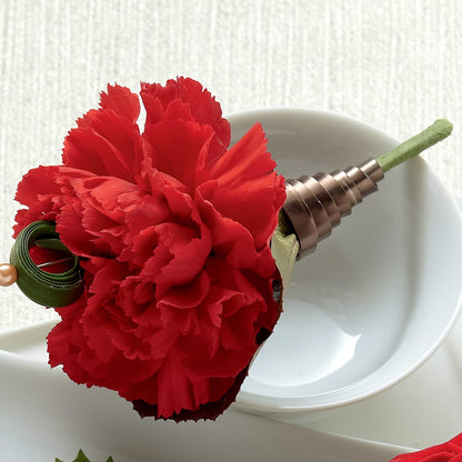 Red Carnation Boutonniere – GOOSEBERRIES FLOWER SHOP BY BERKOT'S, Twin Lakes WI