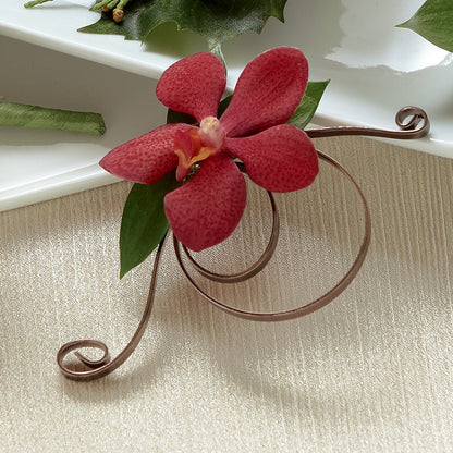 Red Mokara Boutonniere – GOOSEBERRIES FLOWER SHOP BY BERKOT'S, Twin Lakes WI